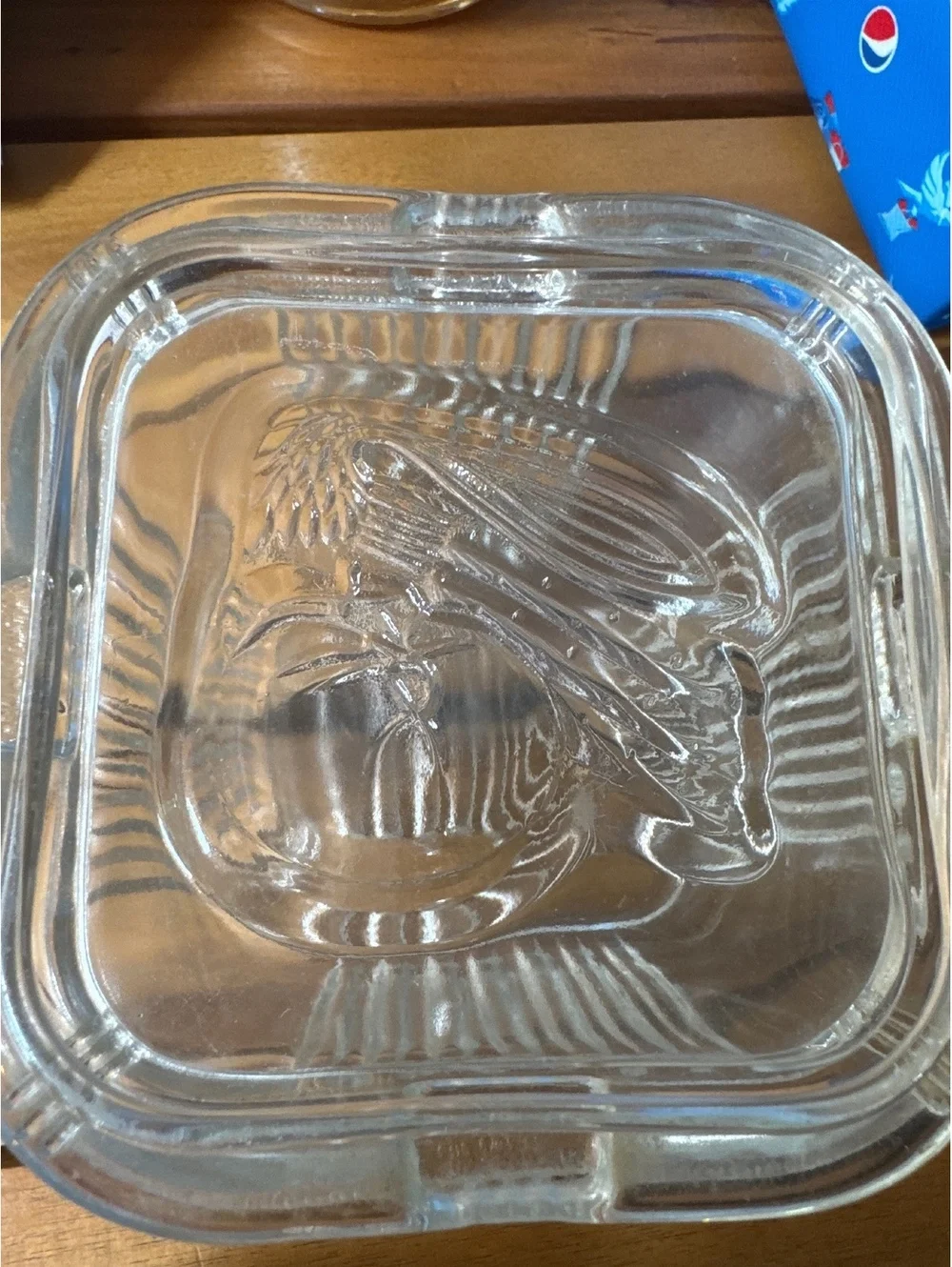 Vintage Federal Glass Refrigerator Dish Replacement Lid 8 oz Small Square Tomato